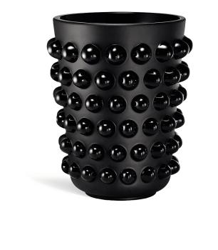 mossi xxl vase in black crystal black lalique 10258400 Mossi xxl vase in black crystal black - Lalique
